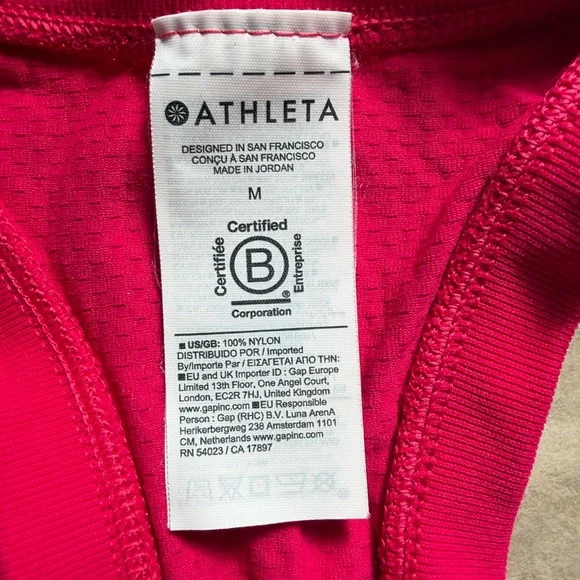 Athleta Momentum Racerback Tank Top, size M, Dahlia - Picture 3 of 4